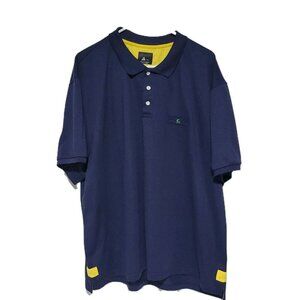 SR Speed Your Run Polo Shirt 3XL Men's Navy Blue Yellow Short Sleeve